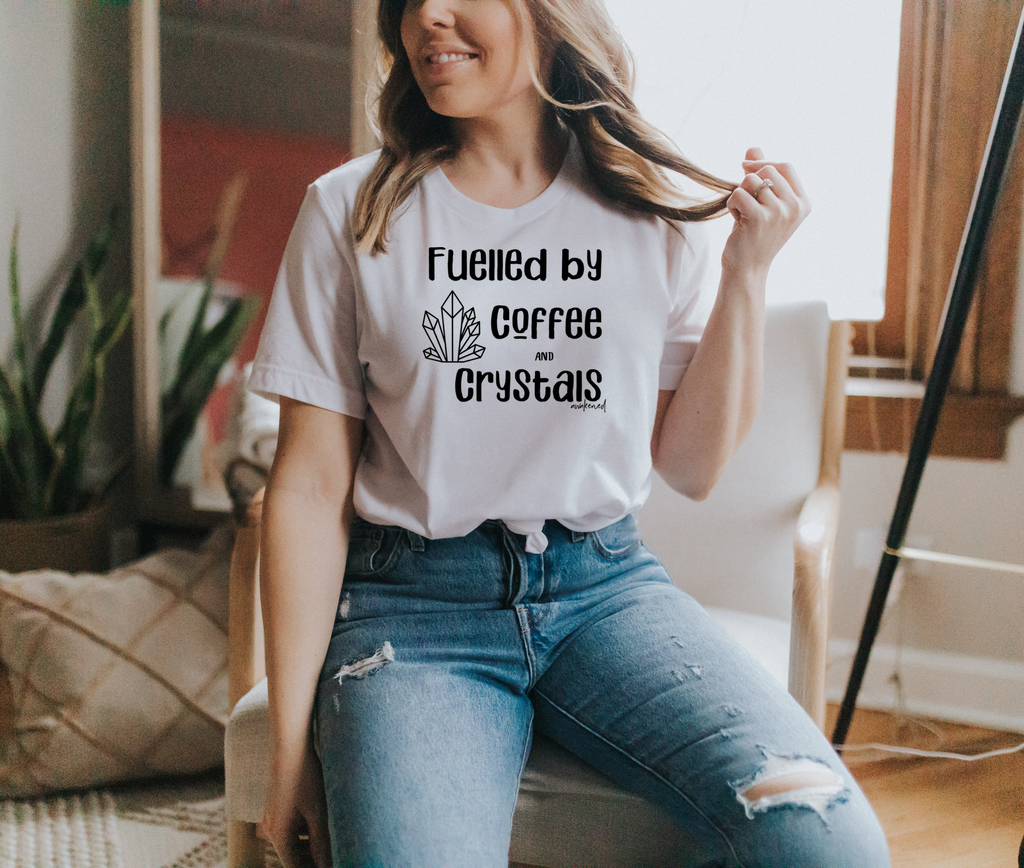 Coffee & Crystals - Womens T-Shirt