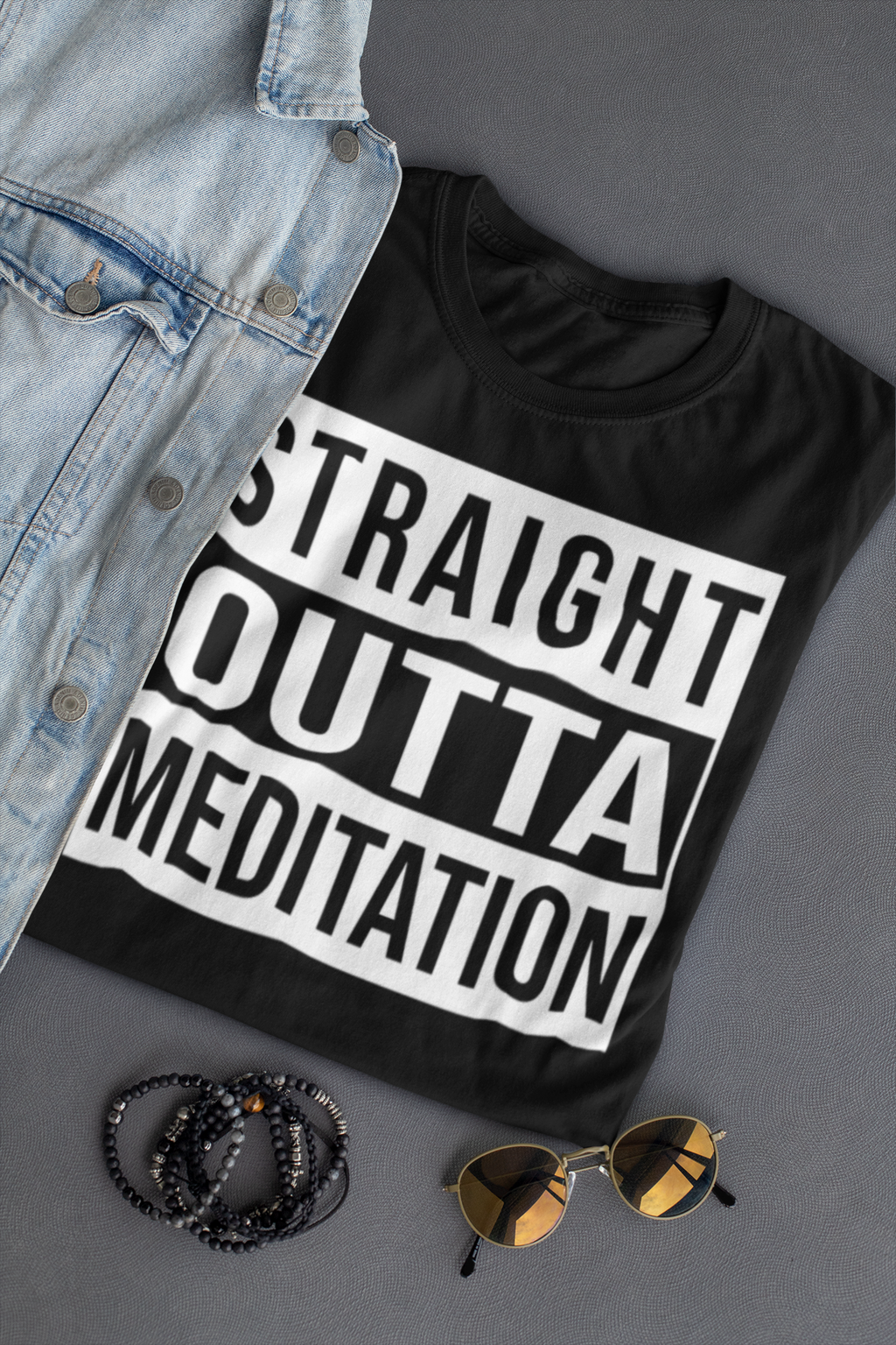 Straight Outta Meditation - Men's Tshirt