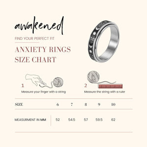 Anxiety Spinning Rings - Flower Power